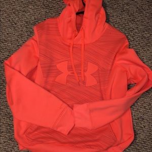 Bright orange Under Armour hoodie